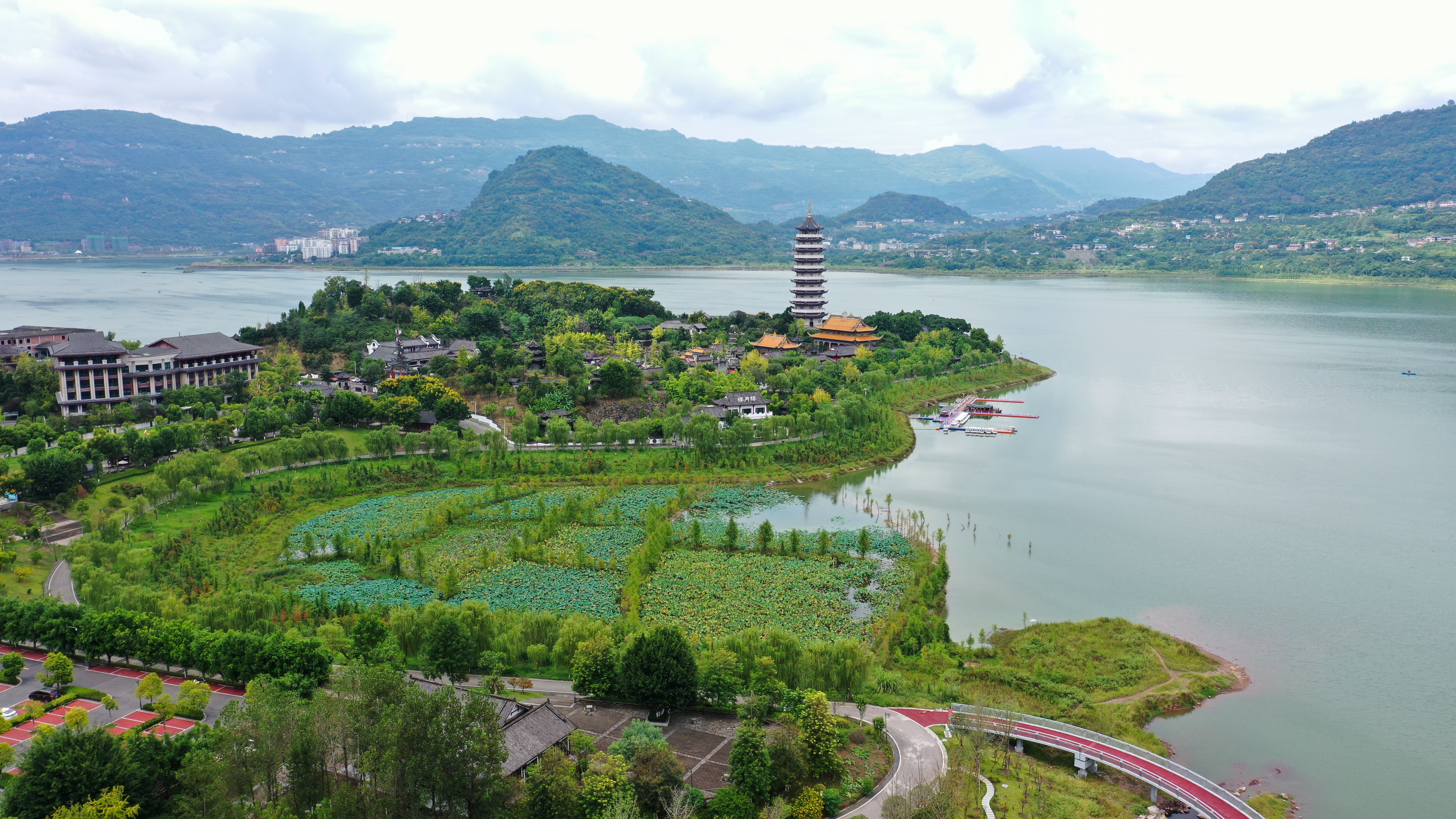 三峡库区消落区多维湿地夏季景观(重庆开州汉丰湖芙蓉坝).jpg